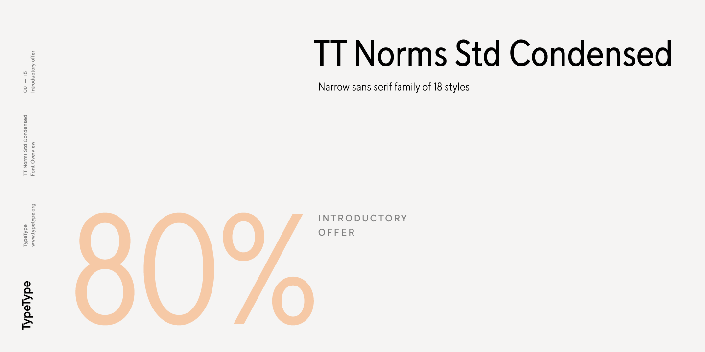 Пример шрифта TT Norms Std Condensed #15